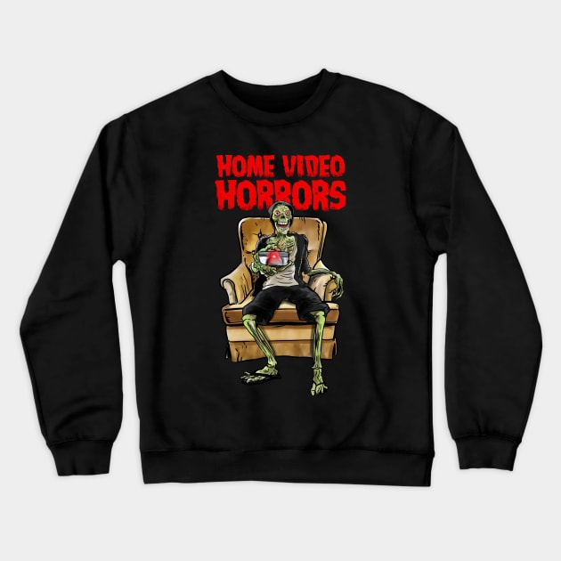 Home Video Horrors - Armchair Zombie Crewneck Sweatshirt by Home Video Horrors